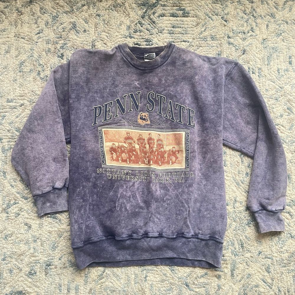 RARE Vintage NUTMEG Penn State Nittany Lions Sweatshirt mens Size XL acid Wash
